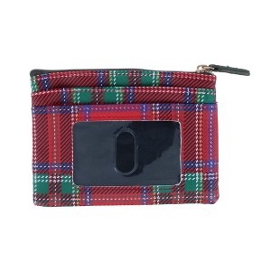 Buxton Women's Tartan Plaid Printed Vegan Leather Large ID Coin Case - 1 of 4