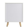 KIGFTSOD Set of 2 Mid Century Bedside Table, Nightstand with Drawer and Shelf Storage,White - 2 of 4
