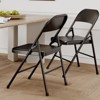 Metal Folding Chairs 2 Pack/4 Pack , Double-Hinged Heavy Duty Steel Frame, Foldable & Stackable - 3 of 4
