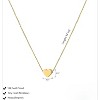 Gold Heart Necklace for Women Trendy 14K Gold/Silver Plate Cute Heart Pendant Choker Necklaces - 2 of 4