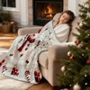 Lomsoe Snowman Christmas Tree Candy Cane Blanket - Soft Flannel All-Season Throw with Winter Holiday. - 4 of 4
