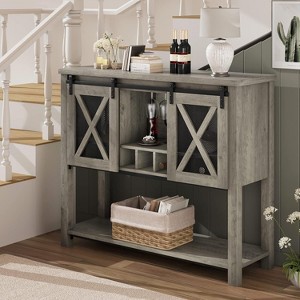 Buffet Storage Cabinet Farmhouse Wine Cabinet - 1 of 4