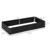 Resenkos Patio Planting Bed, Raised Garden Bed,6' x 3' x 1' Raised Garden Bed with Support Rod, Steel Frame Elevated Planter Box, Black - 4 of 4