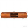 INFURNIC TV Stands and Consoles Mid-Century TV Console with Storage Cabinet and Open Shelves for Living Room Bedroom, Walnut, 67.72"*19.69"*5.51" - 3 of 4