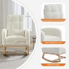 Glider Rocker Chairs for Nursery, Modern Rocking Armchair with Footrest and Side Pocket - 2 of 4