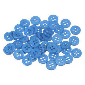 Unique Bargains Resin DIY Craft Flat 4-Hole Sewing Buttons 100 Pcs - 1 of 4