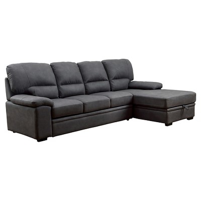 Samson Modern Style Pullout Sleeper Sofa Graphite - miBasics