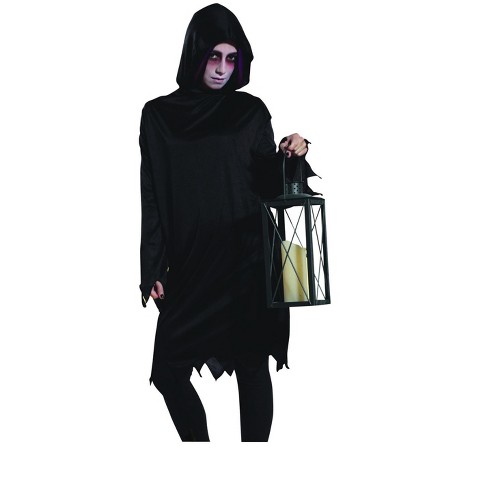 New Amscan Mens Halloween Phantom Darkness Fancy Dress Costume Grim Reaper 
