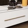 Famapy Modern White TV Stand with Gold Legs and Adjustable Storage for Living Room - 3 of 4