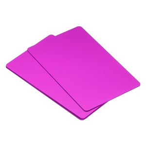 Unique Bargains Smooth Laser Engraving Metal DIY Gift Craft Business Cards 10 Pcs - 1 of 4