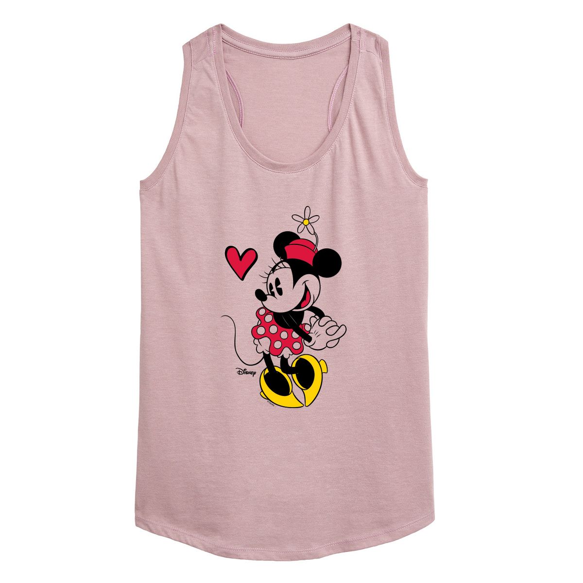Women's - Disney - Minnie Simple Heart Graphic Racerback Tank