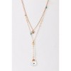 Slickblue Women's Choker Necklace, Gold Blue Evil Eye and Circle Pendants on Double Chain, Trendy Style, 15-17" - 4 of 4