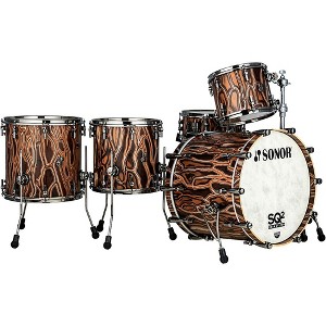 SONOR SQ2 5-Piece Elder Tree Vintage Beech Shell Pack With 22" Bass Drum Natural Black Chrome - 1 of 4