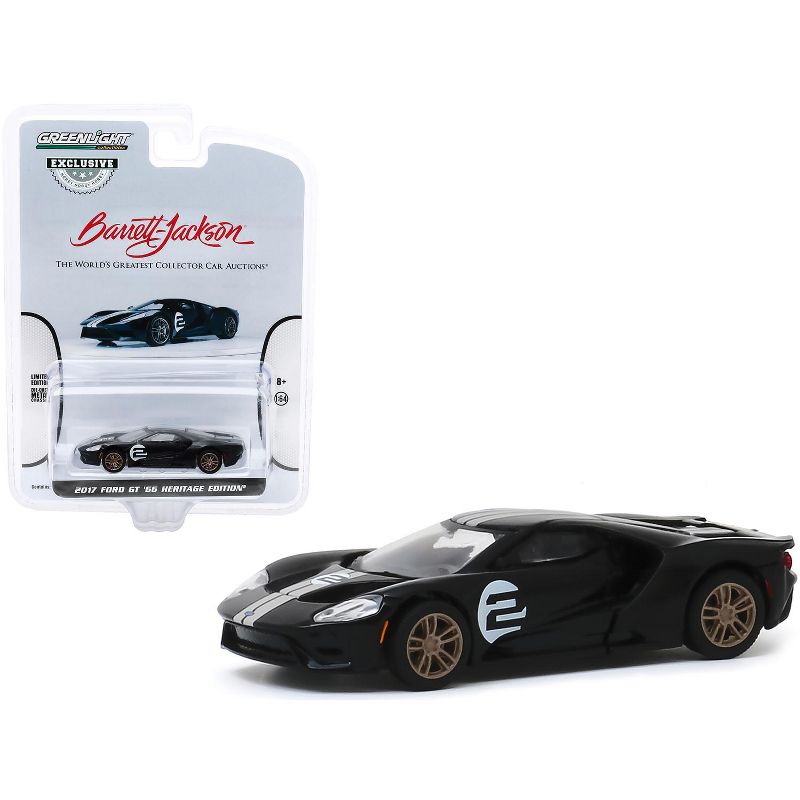 2017 Ford GT '66 Heritage Edition #2 Black First Legally Resold 2017 Ford GT Las Vegas, 2019 (Lot #747) Barrett-Jackson 1/64 Diecast Car by Greenlight, 1 of 4