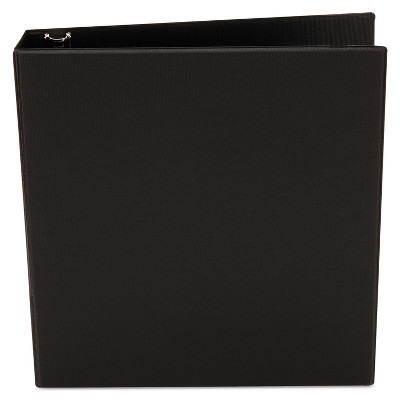 UNIVERSAL Economy Non-View Round Ring Binder 1-1/2" Capacity Black 33401