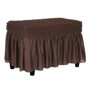 Unique Bargains Stretch Scratch-Resistant Bubble Lattice Footstool Cover Fit Length 24"-39" - 1 of 4
