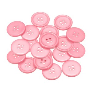 Unique Bargains Sewing Resin Round Flat 4-Hole Replacement Craft Buttons 20 Pcs - 1 of 4