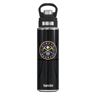 NBA Denver Nuggets 24oz Leather Wide Mouth Water Bottle