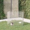vidaXL Free Range Animal Enclosure - Galvanized Iron 6-Panel Pet Cage 21.3"x31.5" DIY Rabbit Hutch Outdoor Bunny Playpen - 2 of 4