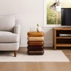 Royal Hampton 18 Inch Side End Table, Sculptural Stacked Design, Mango and Acacia Wood - 2 of 4