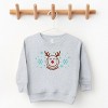 SmileyWorld Reindeer Snowflakes - Toddler Graphic Sweatshirt and Youth Graphic Sweatshirt - 3 of 4