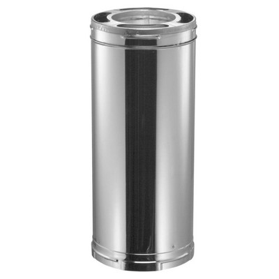 DuraVent 6DP-36 DuraPlus 36 x 6 Inch Galvanized Steel Triple Wall Wood Burning Stove Pipe Connector to Vent Smoke/Exhaust, Silver