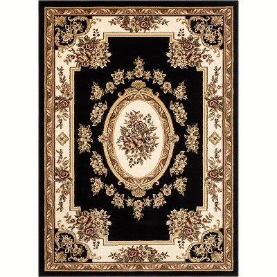 Well Woven Pastoral Medallion French European Floral Formal Traditional Modern Classic Thick Soft Area Rug