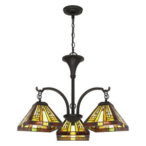 Stephen 3-Light Vintage Bronze Chandelier - 1 of 4