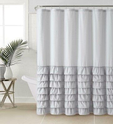 Ella Lace Ruffle Shower Curtain