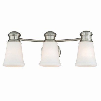 Vaxcel Malie 3 - Light Vanity in  Satin Nickel