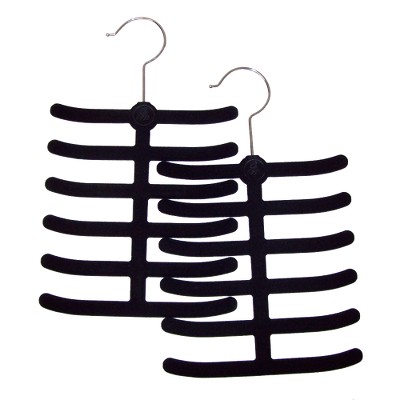 Huggable Hangers 2pc Tie and Belt Hangers - Black