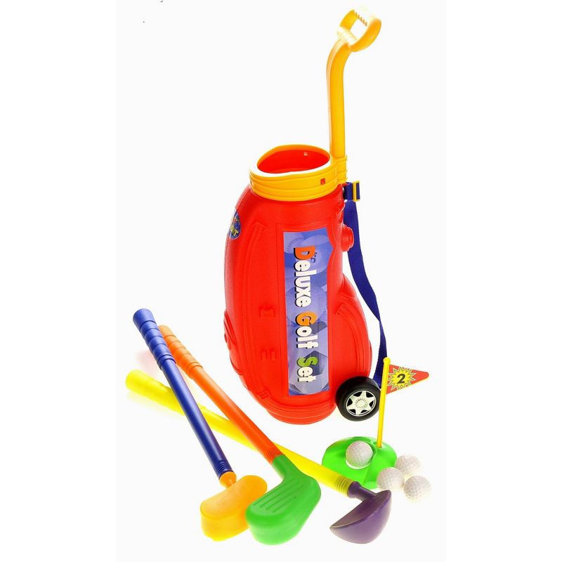 Ready! Set! Play! Link Deluxe Toy Golf Set For Kids With Easy Storage - Red, 1 of 8