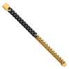 Chisel Stainless Steel Polished Black and Yellow IP-plated 12mm Curb Link Bracelet 8.25" - 3 of 4