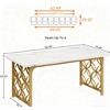 Gulches 63-inch Executive Desk, Modern Office Desk Conference Table for 4-6 People - 2 of 4