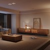 POVISON 118.11"Mid-Century Modern Tambour Door TV Stand with LED Lights, LED TV Stand,Walnut Color TV Console - 3 of 4