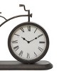 4"x14" Metal Bike Vintage Clock Black - Olivia & May: Iron Mantle Timepiece, Analog Display, No Nightlight - 4 of 4