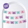 Big Dot of Happiness Beautiful Butterfly Garland Banner, Baby Shower or Birthday Party Decorations, Fairy Garden Party Banner, 30 Feet of Cord, 15 - 2 of 4