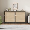 Jojoka Wide Drawer Dresser Organizer for Bedroom, Modern Wooden Chest of Drawers with Large Storage for Entryway Nursery - 3 of 4