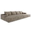 135"Large size modular cloud sofa 6 seats down sofa bed apartment living room sofa ,No Assembly Required,Camel(Plush Corduroy Fabric) - 3 of 4