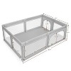 Safstar Baby Playpen Extra-Large Safety Baby Fence Indoor & Outdoor w/ Ocean Balls & Rings Light Gray - 2 of 4