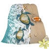Boersma Sea Turtle Flannel Blanket Modern Coastal Ocean Beach Swirls Throw Blanket Super Soft Lightweight Blue Ocean Animal Blanket 30"x40" - 3 of 4