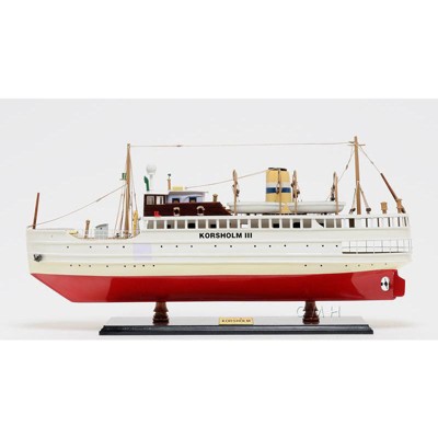 Old Modern Handicrafts Korsholm III Ship Model 24 Inch Handcrafted with Exotic Woods and 3D Rear Deck