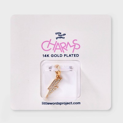 Little Words Project Lighting Bolt Charm - Gold