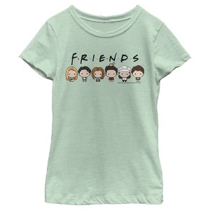 Girl's Friends Chibi Characters T-Shirt - 1 of 4
