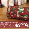 Christmas Area Rug, Xmas Tree Print Foldable Carpet with Non Slip Backing, Low Pile Stain Resistant Floor Carpet for Living Room, Bedroom - 3 of 4