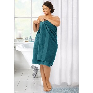 BrylaneHome BH Studio Oversized Towel Bath Sheet - Peacock - 1 of 4