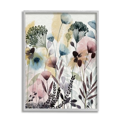 Stupell Industries Wild Florals Opaque Layers Soft Watercolor Pink Blue