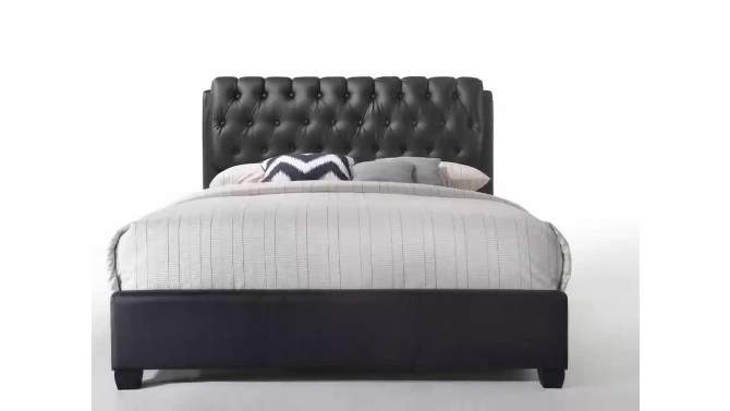 Queen Ireland II Bed Black Faux Leather - Acme Furniture, 2 of 7, play video