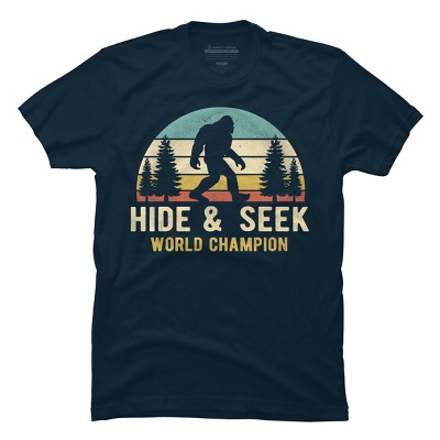 Men's Design By Humans Bigfoot - Hide And Seek World Champion By clickbong T-Shirt