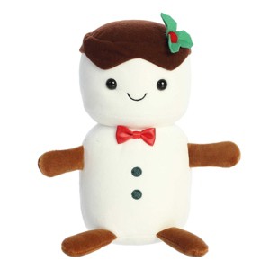 Aurora Medium Lil Fudge Holiday Festive Stuffed Animal White 9.5" - 1 of 4